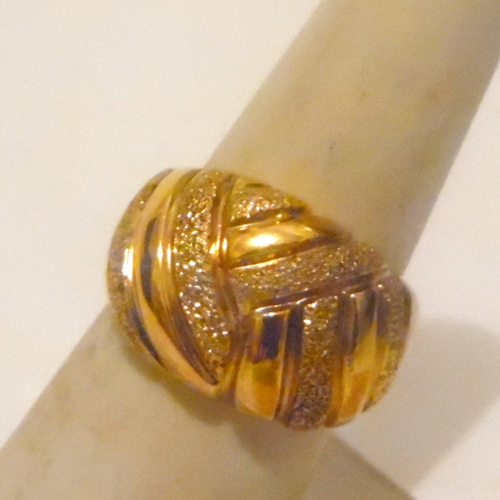 Technibond  14K Clad Dome Ring Size 7